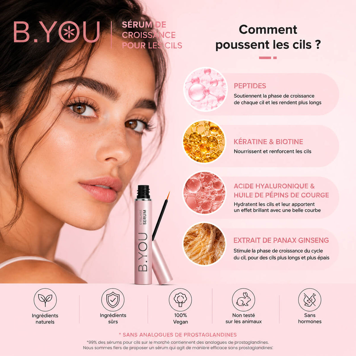 Sérum de Croissance pour les Cils Lash by B.You™